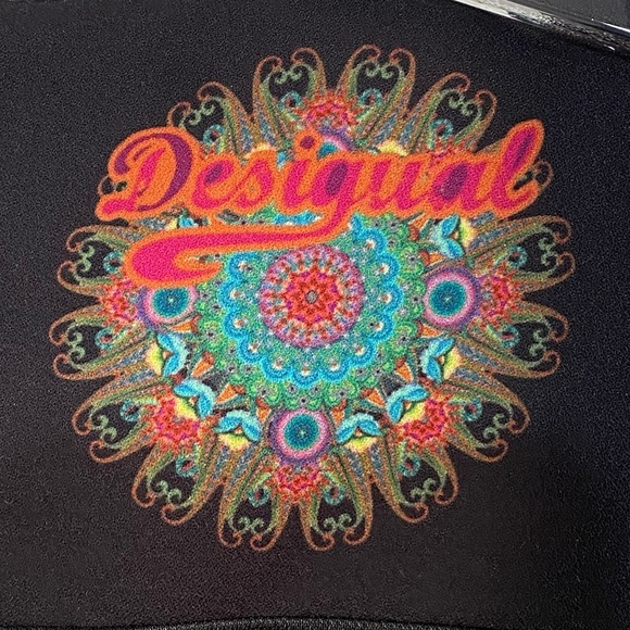 DESIGUAL - NWT BLACK EVANON DRESS SZ 8 - STYLE 37V2070 CREPE-LIKE FEEL - B21 - Picture 2 of 11